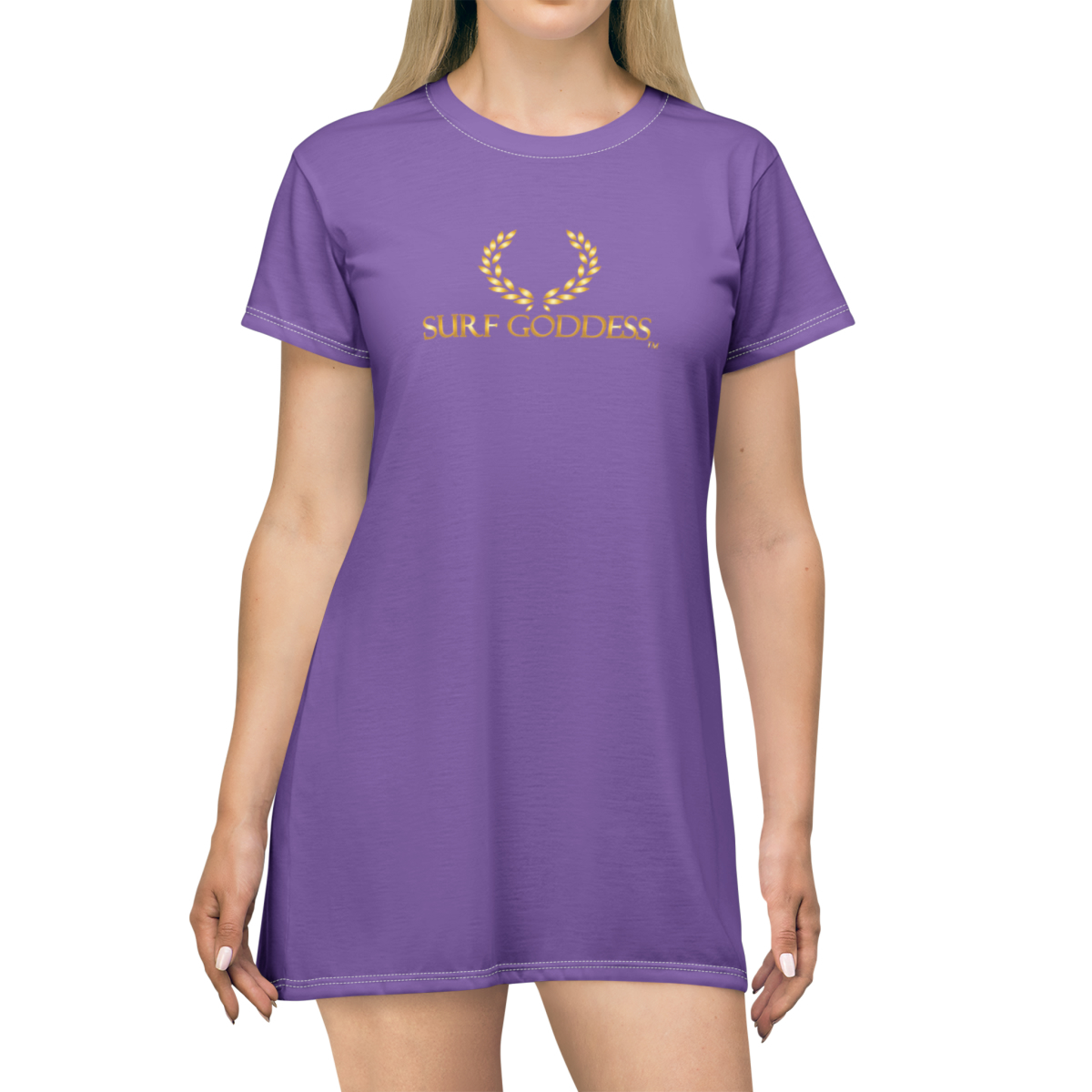 Surf Goddess Purple Shirt Dress