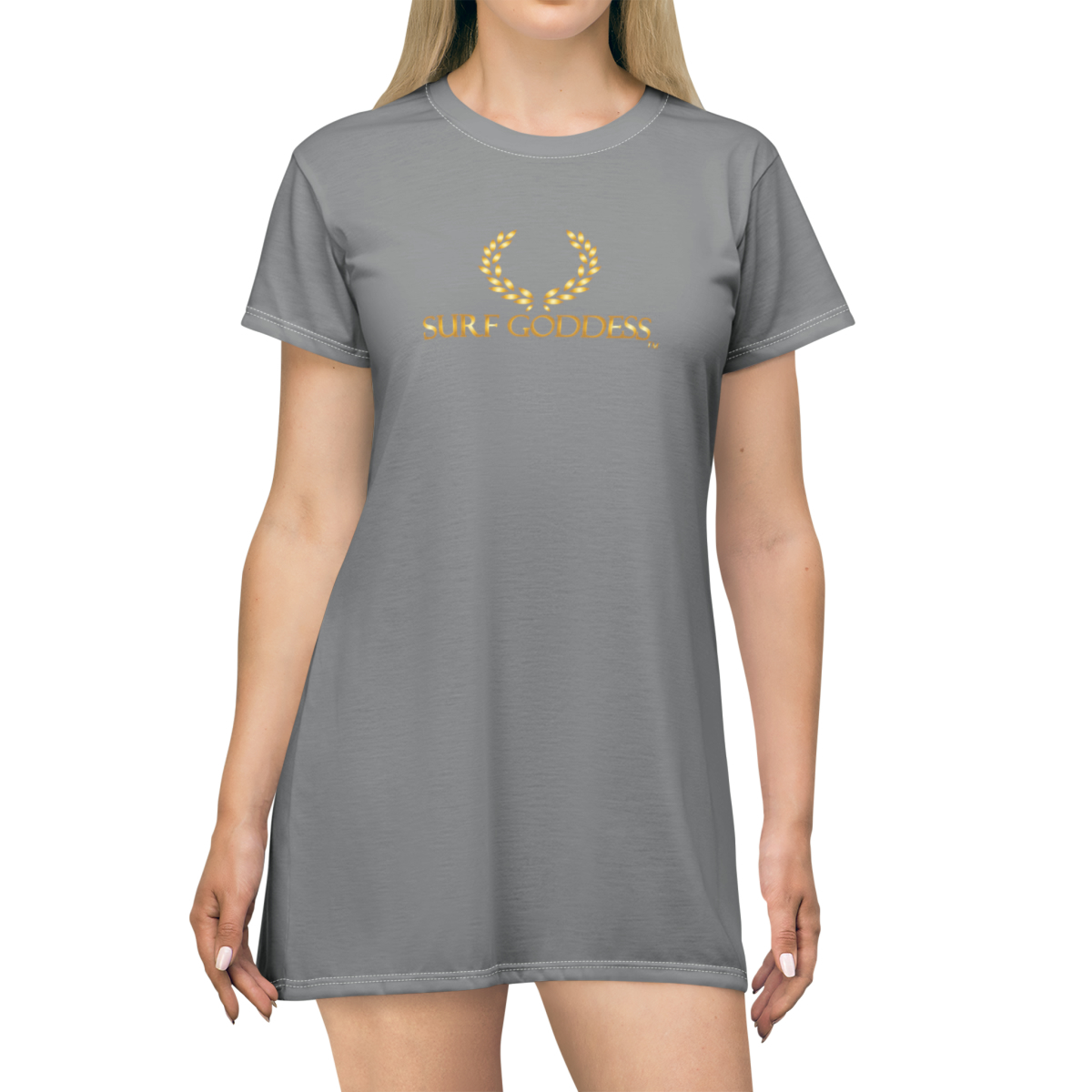 Surf Goddess Grey Shirt Dress