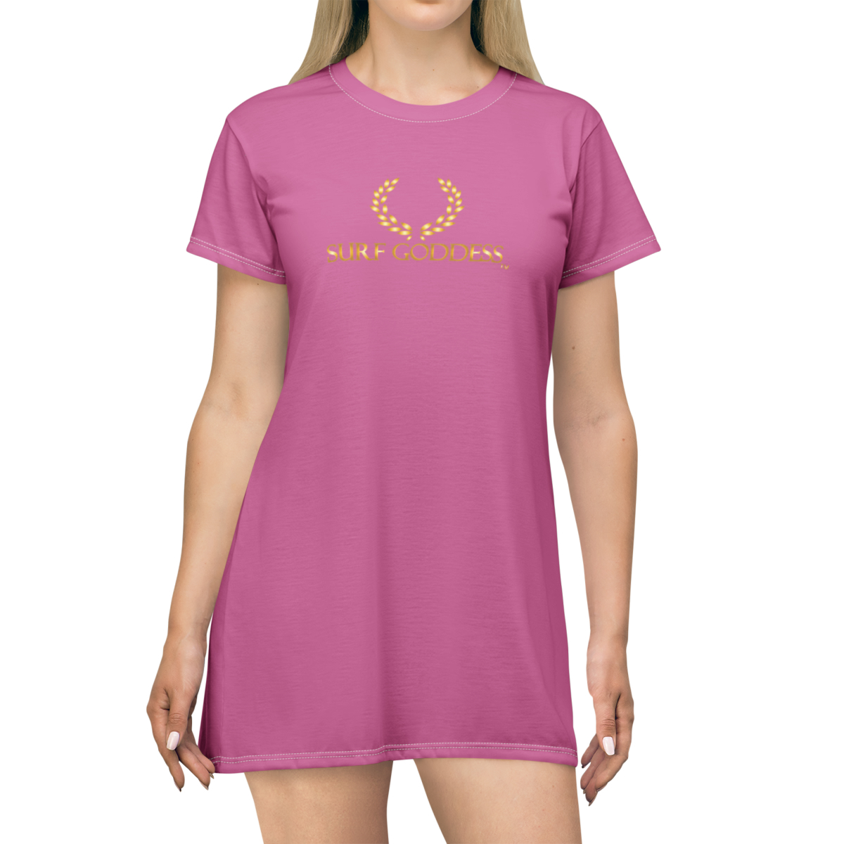 Surf Goddess Light Pink Shirt Dress