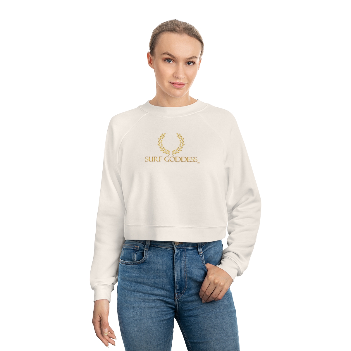 Surf Goddess Women's Cropped Fleece Pullover - Image 3