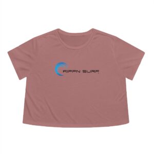Rippn Surf Women's Pink Flowy Cropped Tee