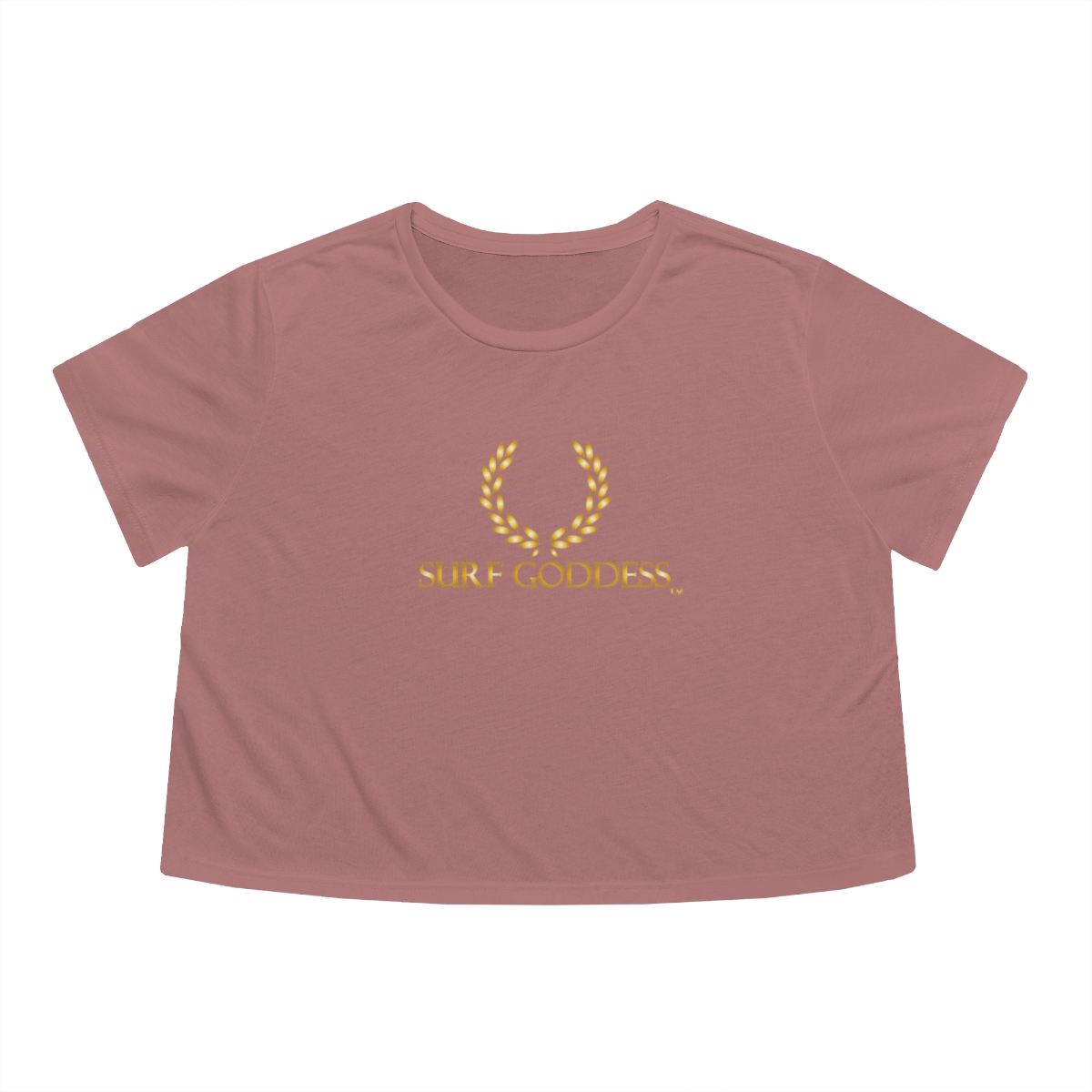 Surf Goddess Women's Pink Flowy Cropped Tee