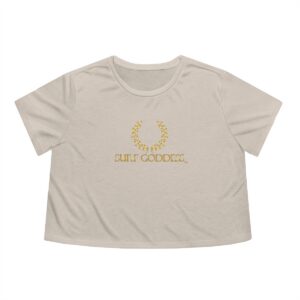 Surf Goddess Women's Heather Dust Flowy Cropped Tee