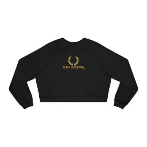 Surf Goddess Women's Black Cropped Fleece Pullover
