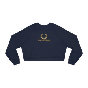 Surf Goddess Women's Navy Blue Cropped Fleece Pullover