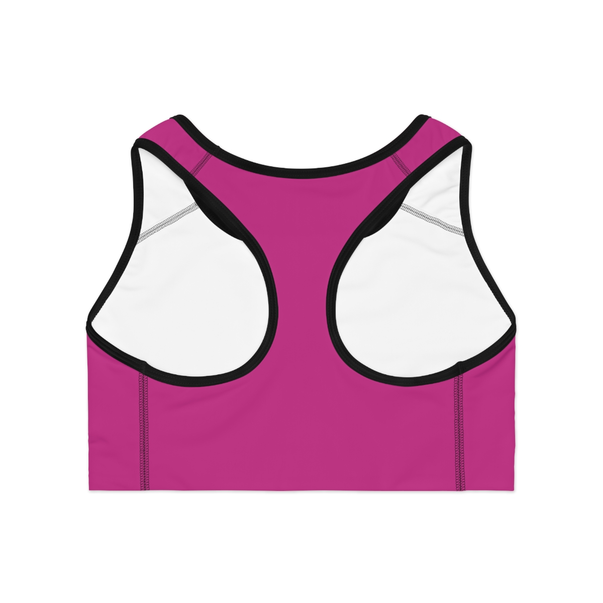 Surf Goddess Pink Athletic Sports Bra (Black Borders) - Image 3