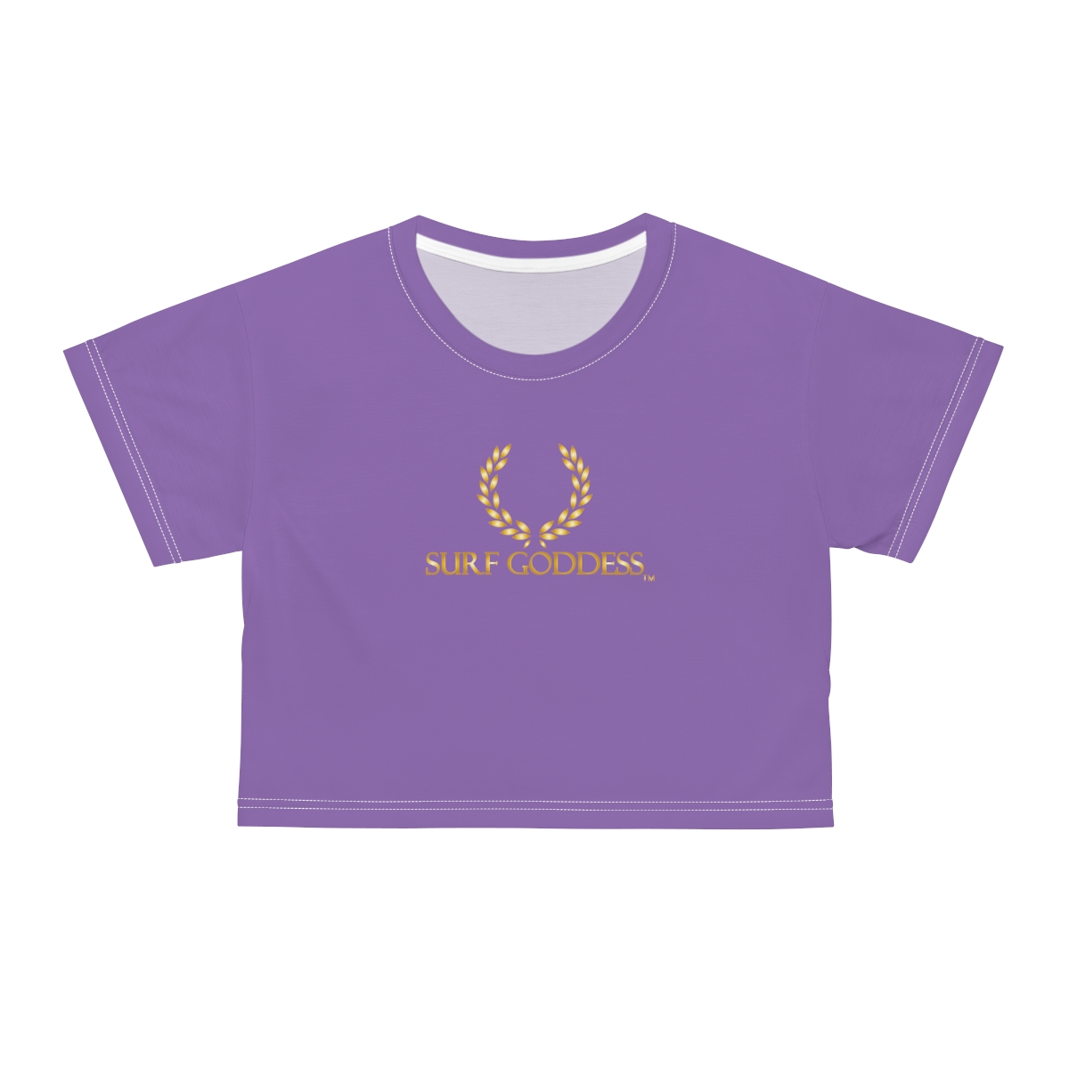 Surf Goddess Women’s Purple Crop Tee - Image 5