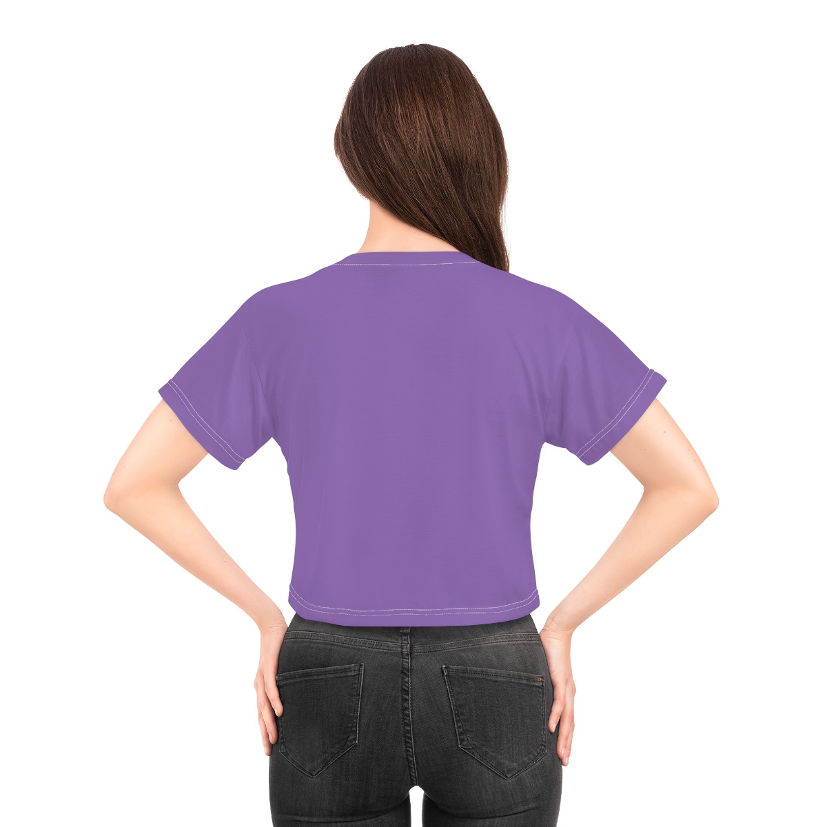 Surf Goddess Women’s Purple Crop Tee - Image 8