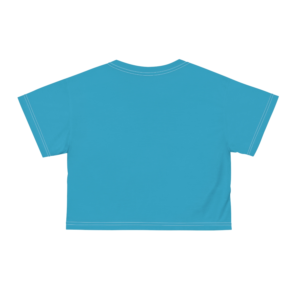 Surf Goddess Women’s Ocean Blue Crop Tee - Image 2