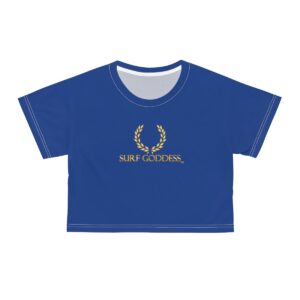 Surf Goddess Women’s Blue Crop Tee