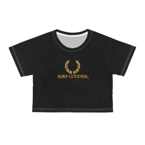 Surf Goddess Women’s Black Crop Tee