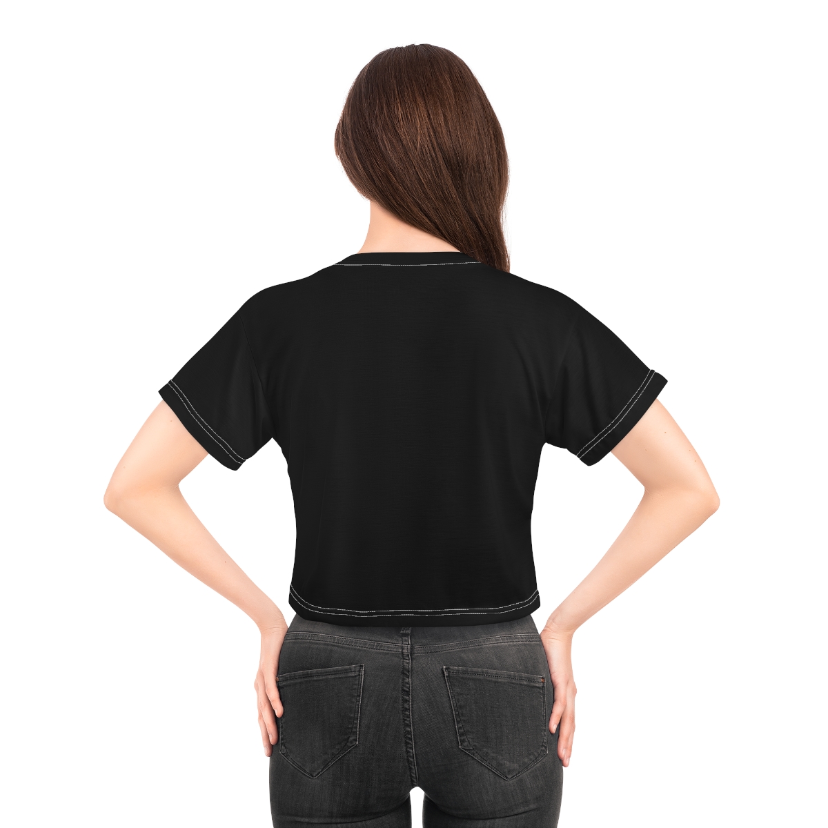 Surf Goddess Women’s Black Crop Tee - Image 4