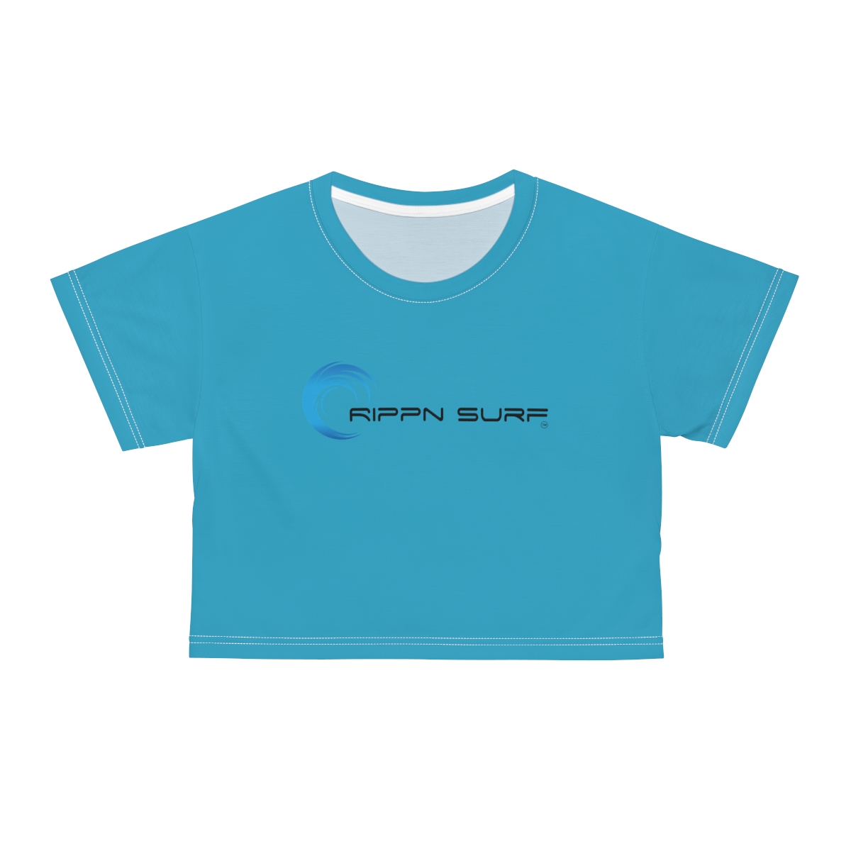 Rippn Surf Women’s Ocean Blue Crop Tee
