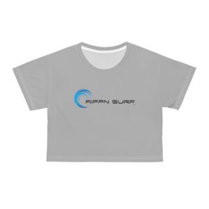 Rippn Surf Women’s Light Grey Crop Tee