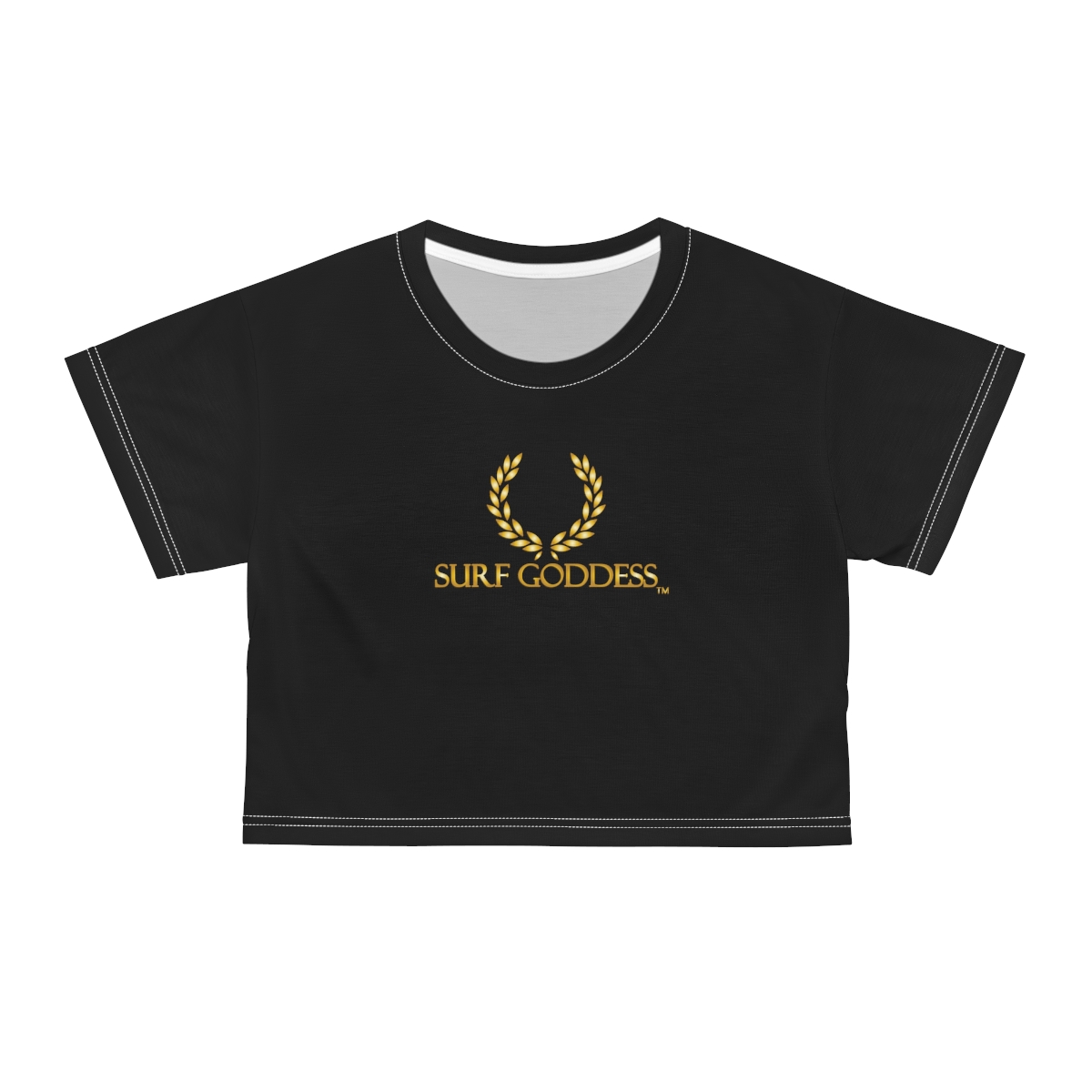 Surf Goddess Women’s Black Crop Tee - Image 21