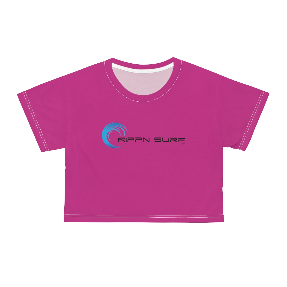 Rippn Surf Women’s Pink Crop Tee - Image 21