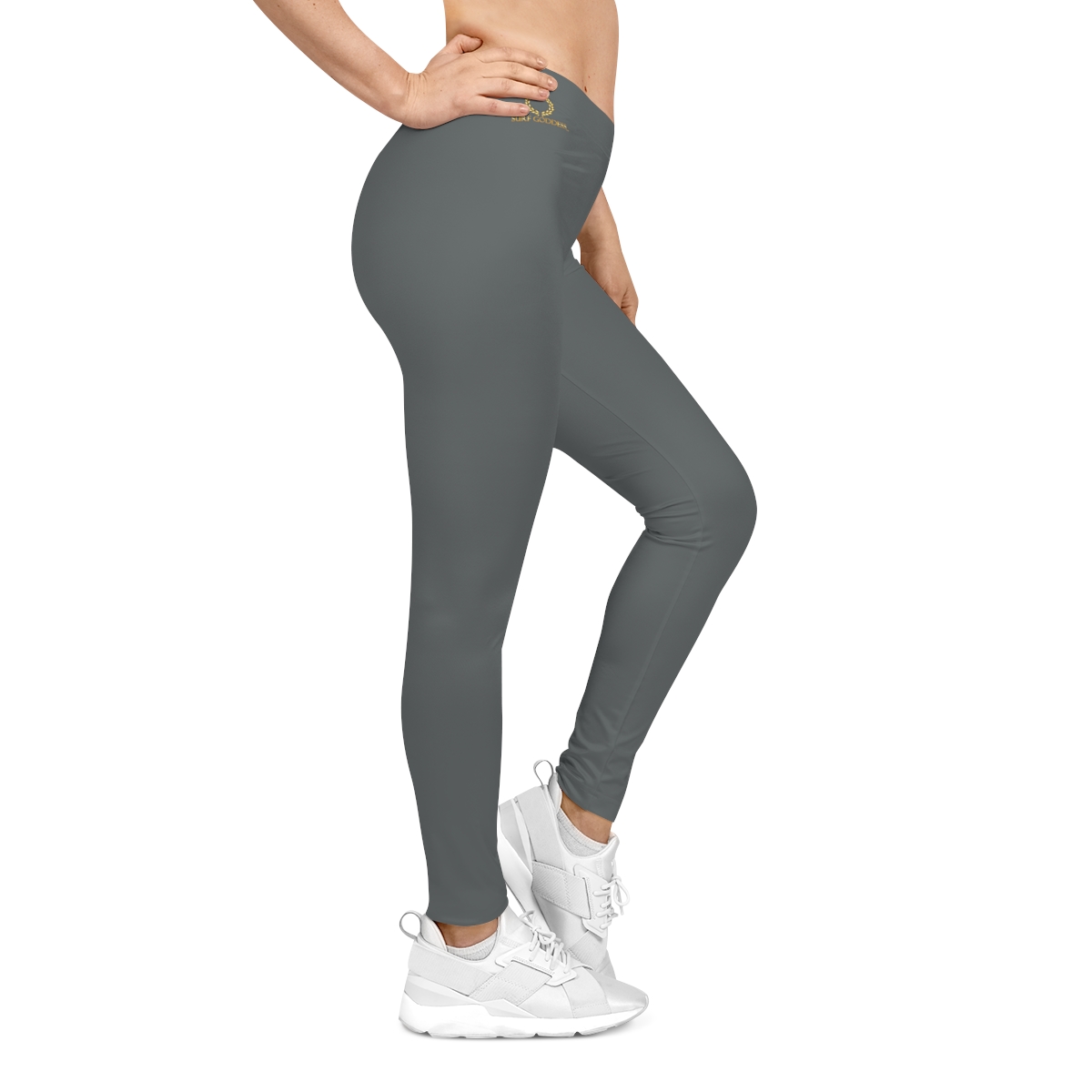 Surf Goddess Women's Dark Grey Leggings - Image 4