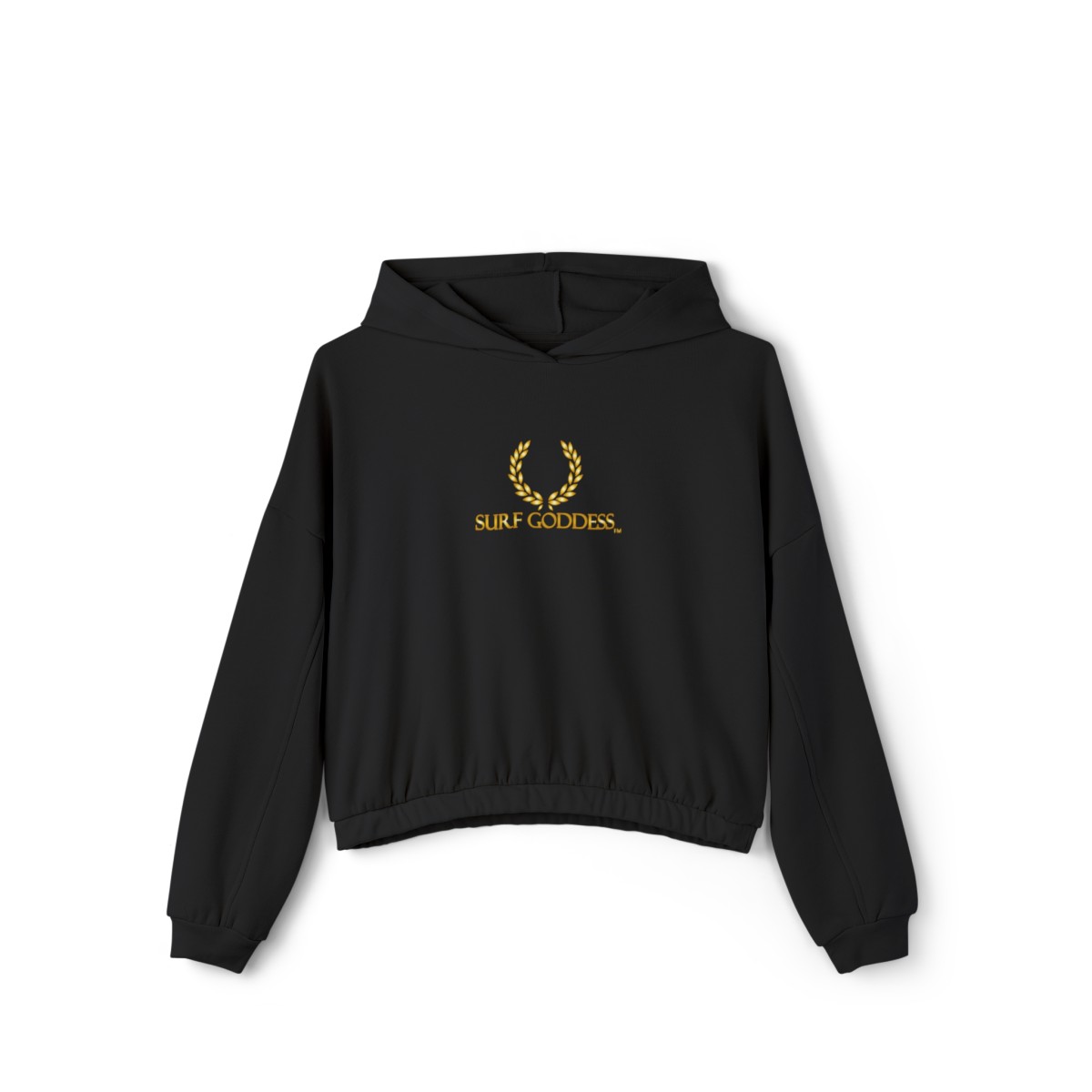 Surf Goddess Women’s Black Cinched Bottom Hoodie - Image 2
