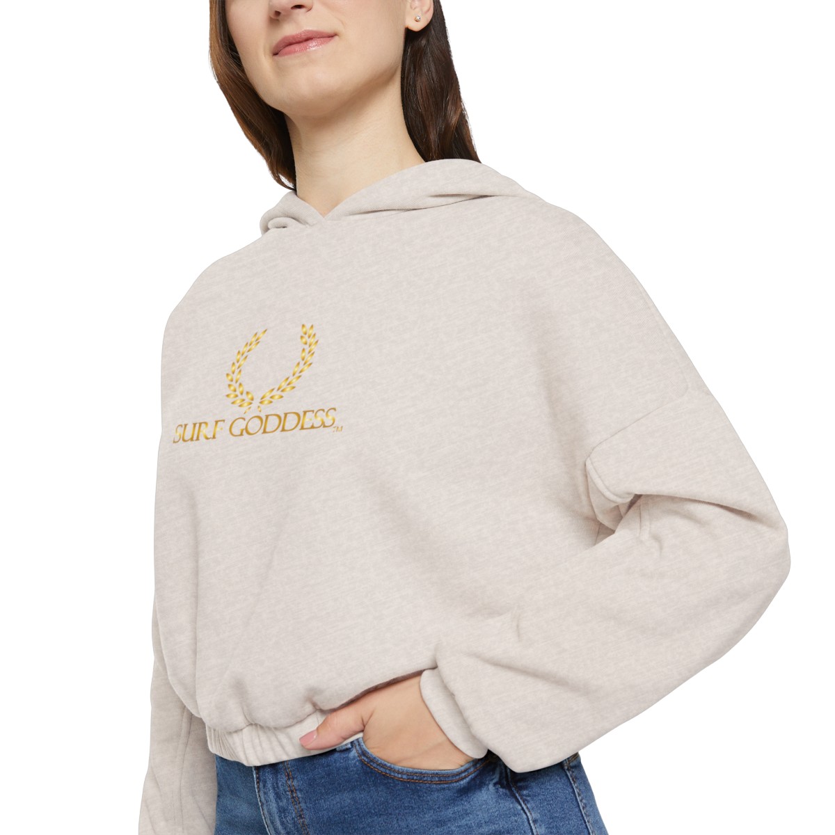 Surf Goddess Women’s Heather Dust Cinched Bottom Hoodie