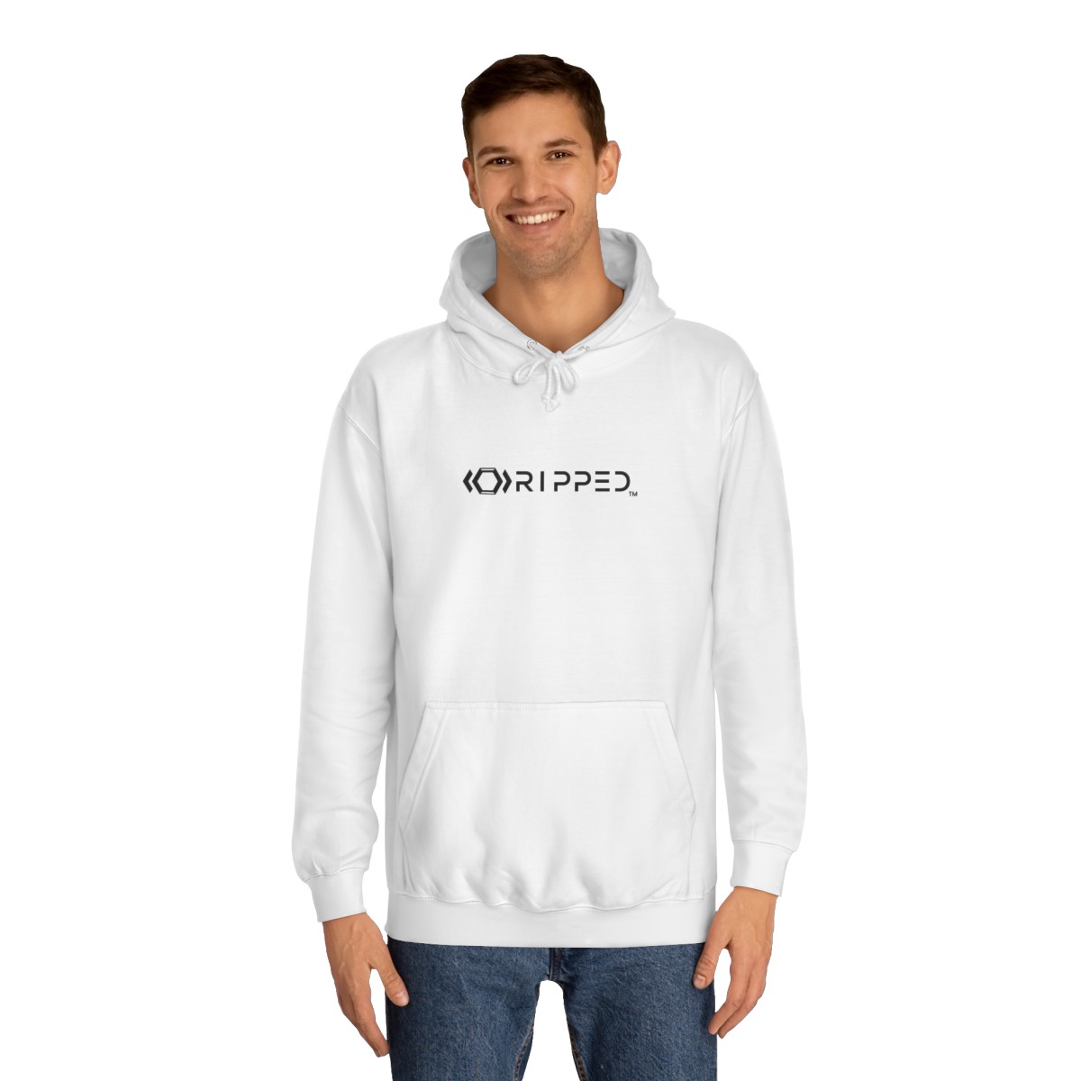 Ripped Women’s White Hoodie - Image 3