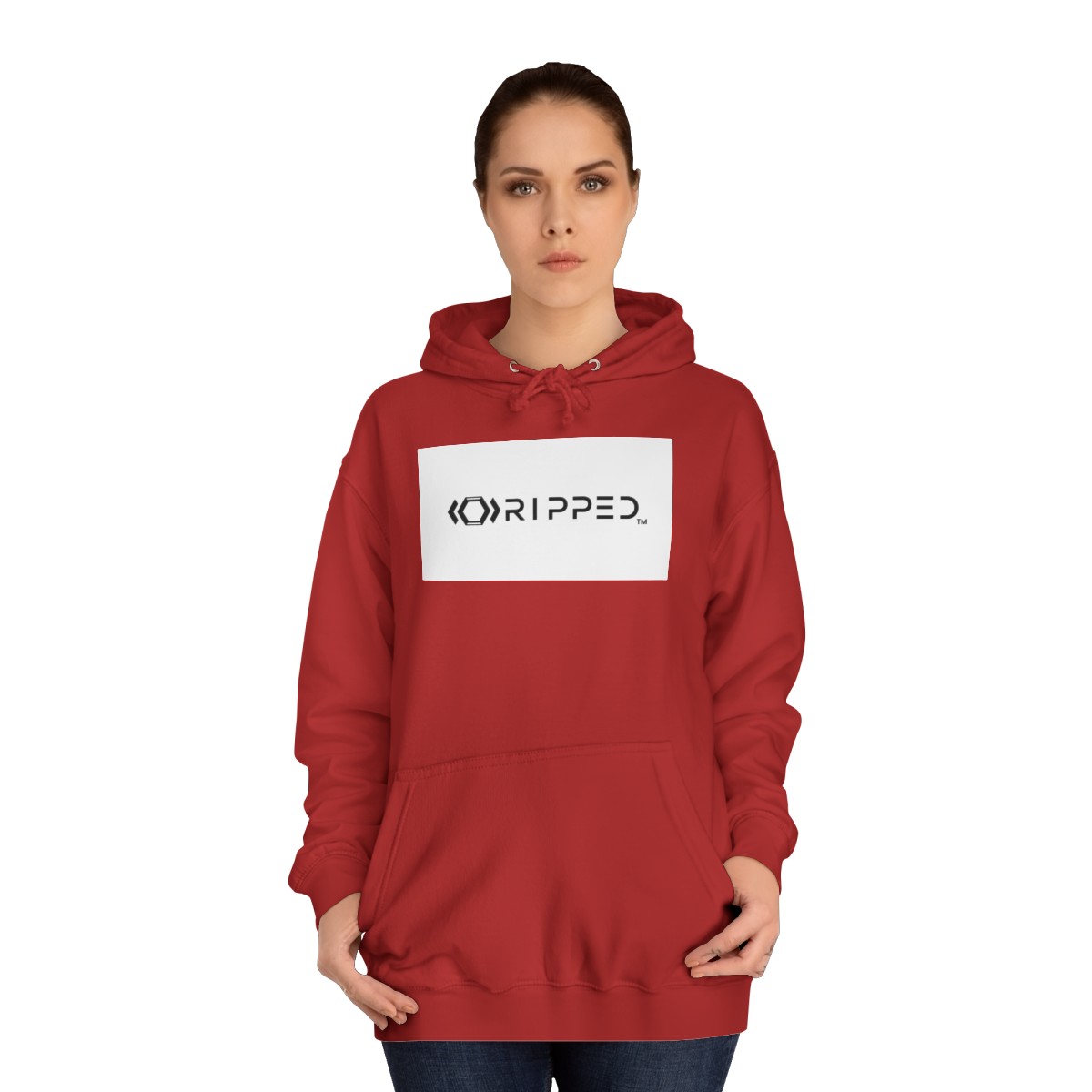 Ripped Women’s Red Hoodie - Image 4