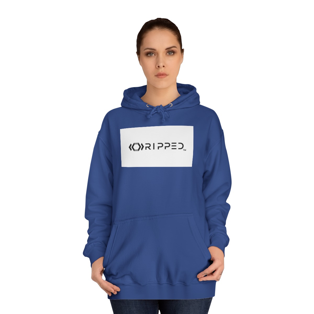 Ripped Women’s Blue Hoodie - Image 4