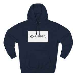 Ripped Men’s Navy Blue Fleece Hoodie
