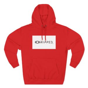 Ripped Men’s Red Fleece Hoodie