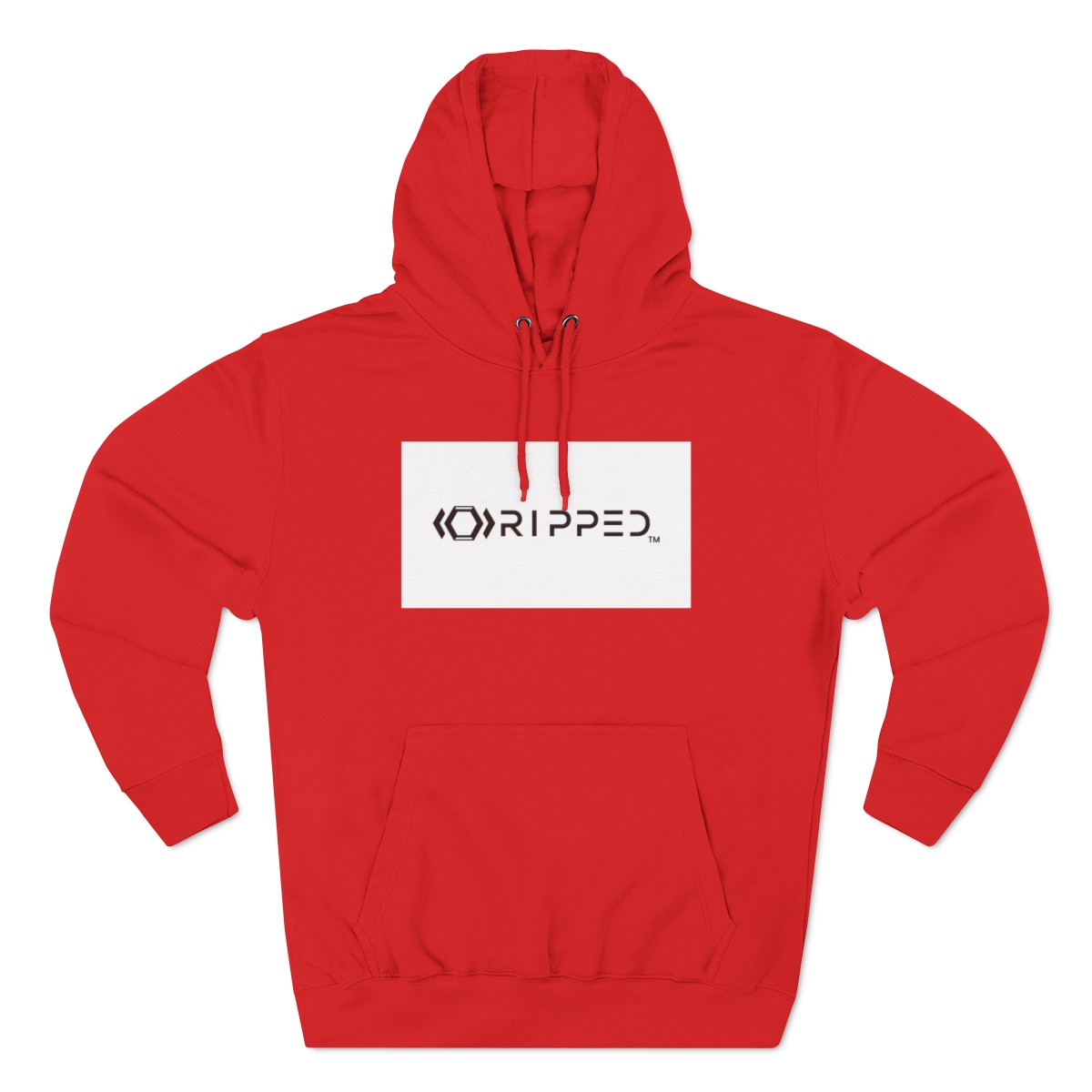 Ripped Men’s Red Fleece Hoodie