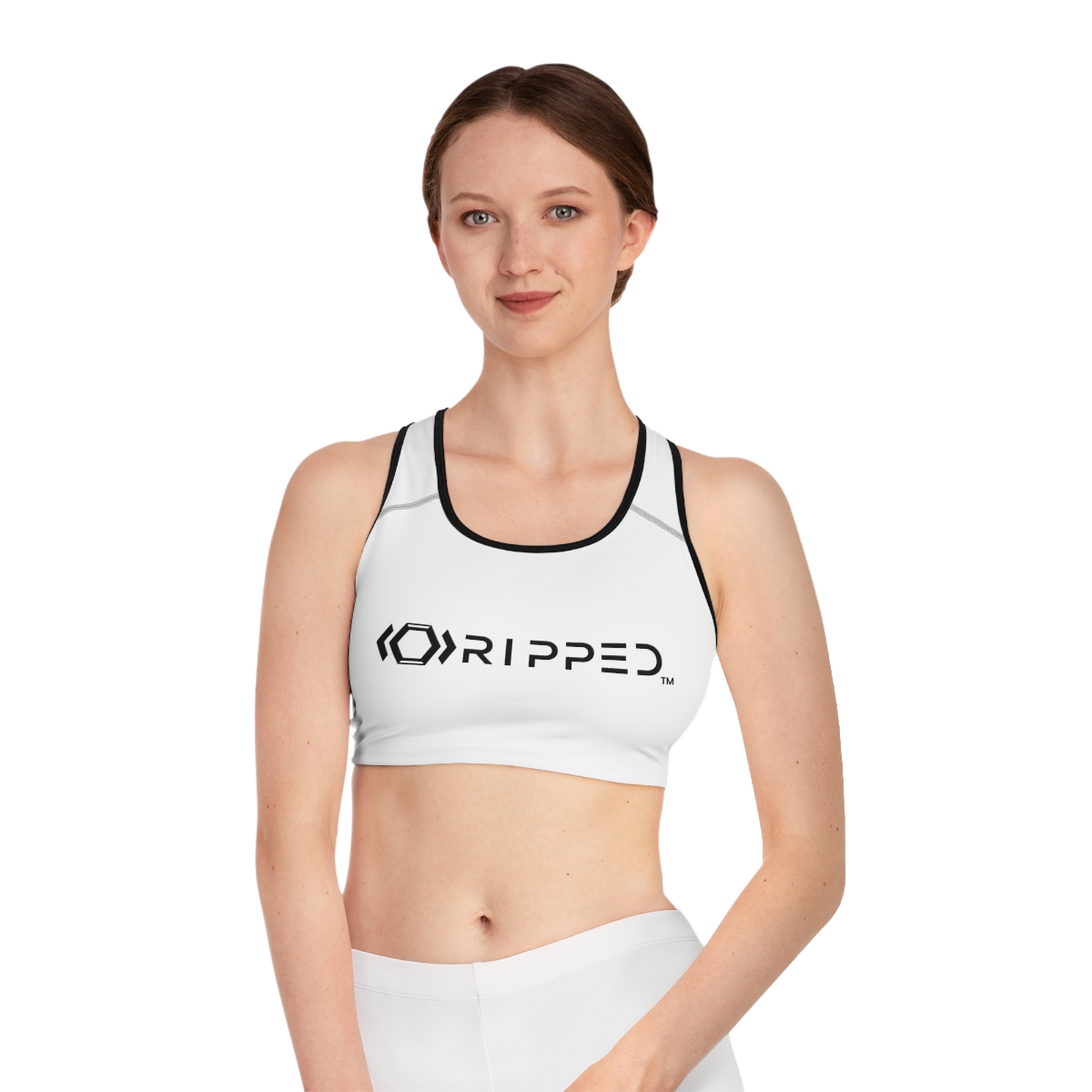 Ripped Athletic Sports Bra (Black Borders)