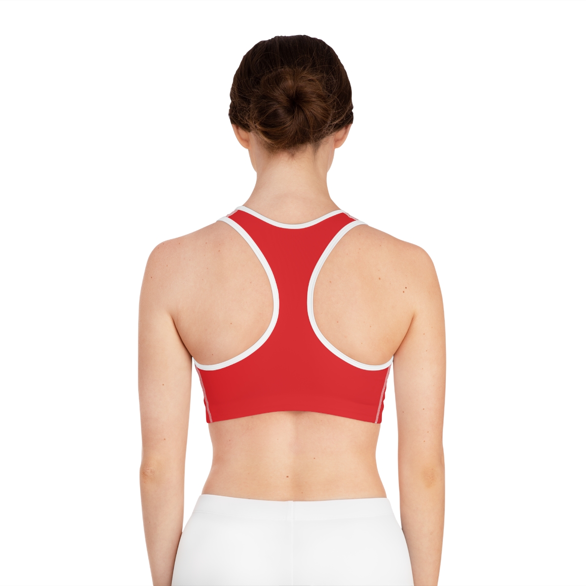 Rippn Surf Red Athletic Sports Bra (White Borders) - Image 4