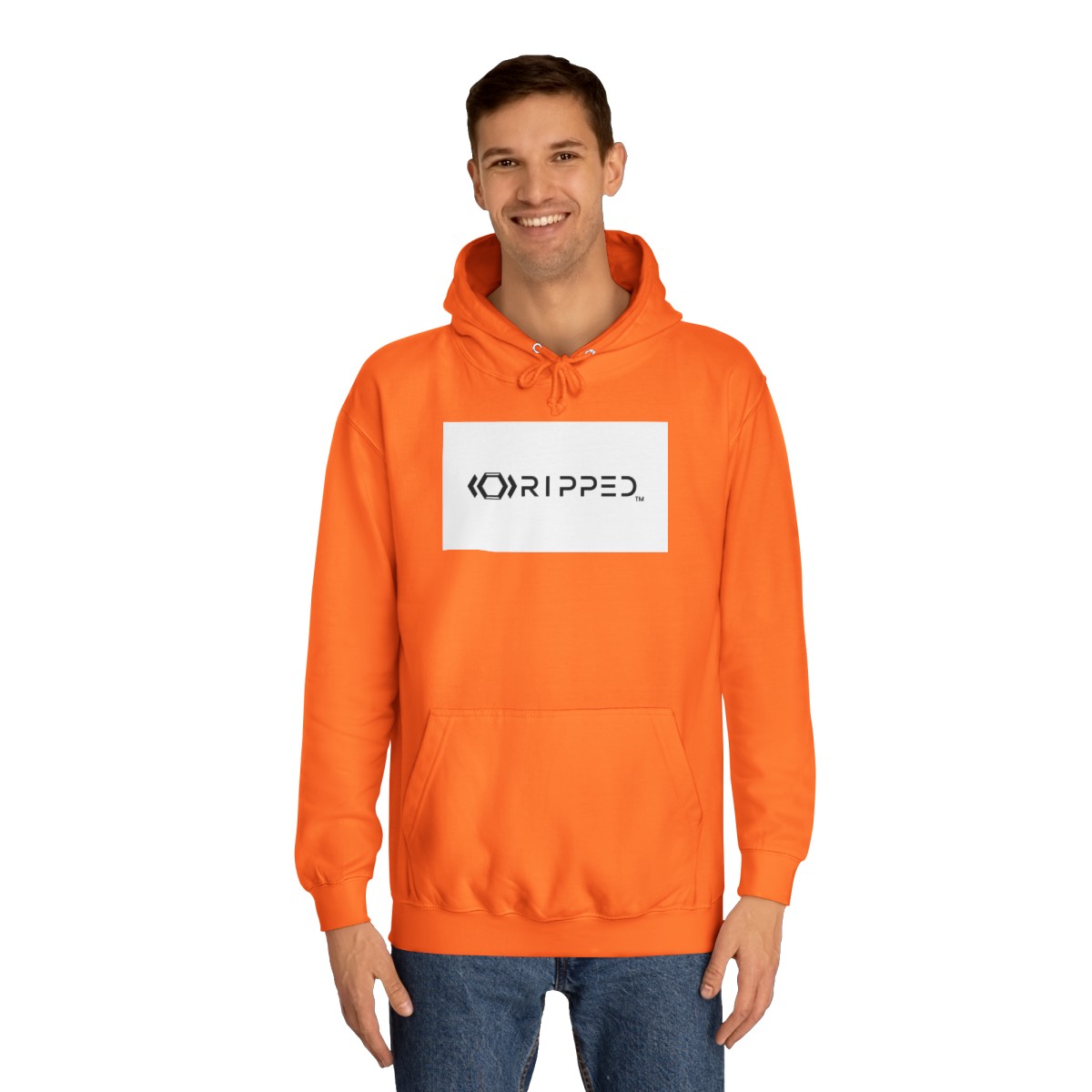 Ripped Women’s Orange Hoodie - Image 3