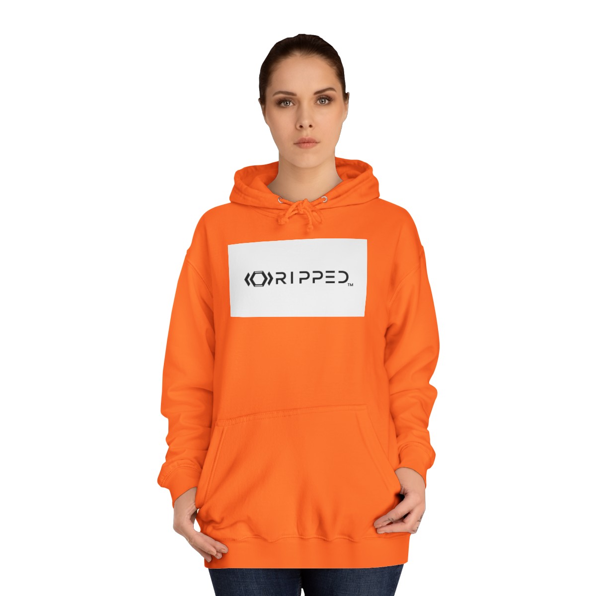 Ripped Women’s Orange Hoodie - Image 4