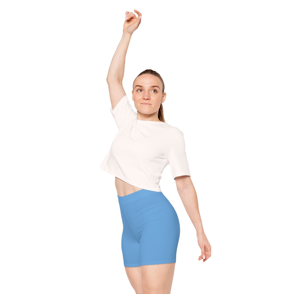 Rippn Surf Women's Wave Light Blue Athletic Shorts - Image 7