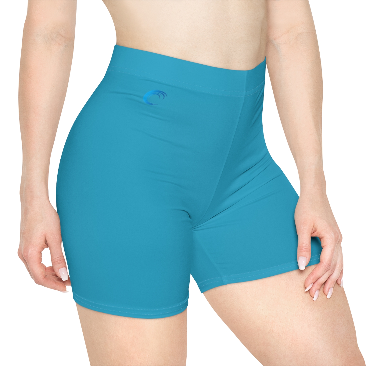 Rippn Surf Women's Wave Ocean Blue Athletic Shorts
