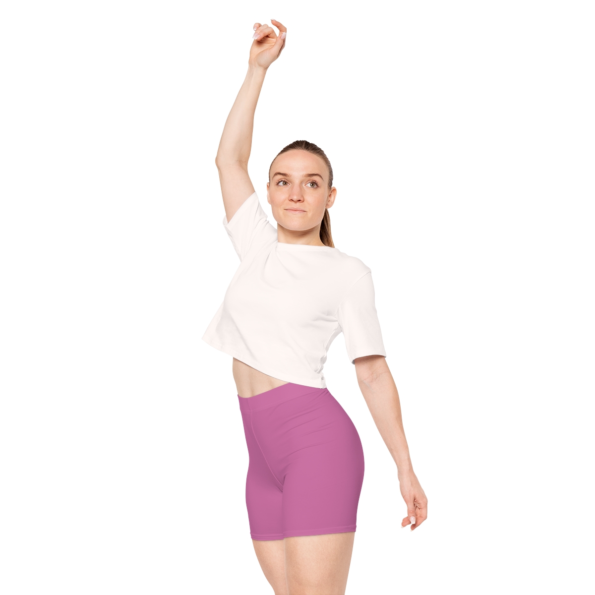 Surf Goddess Women's Light Pink Athletic Shorts - Image 7