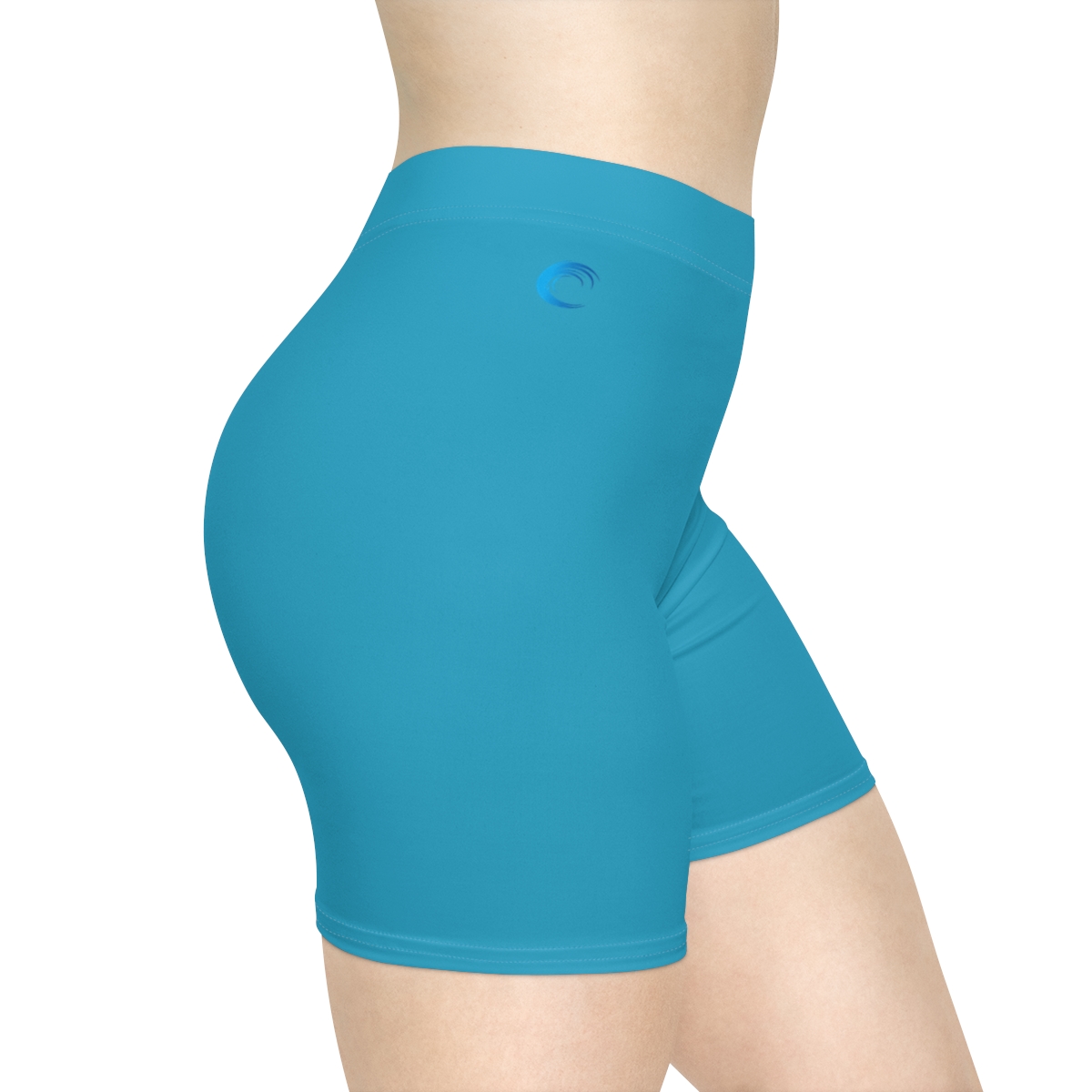 Rippn Surf Women's Wave Ocean Blue Athletic Shorts - Image 5