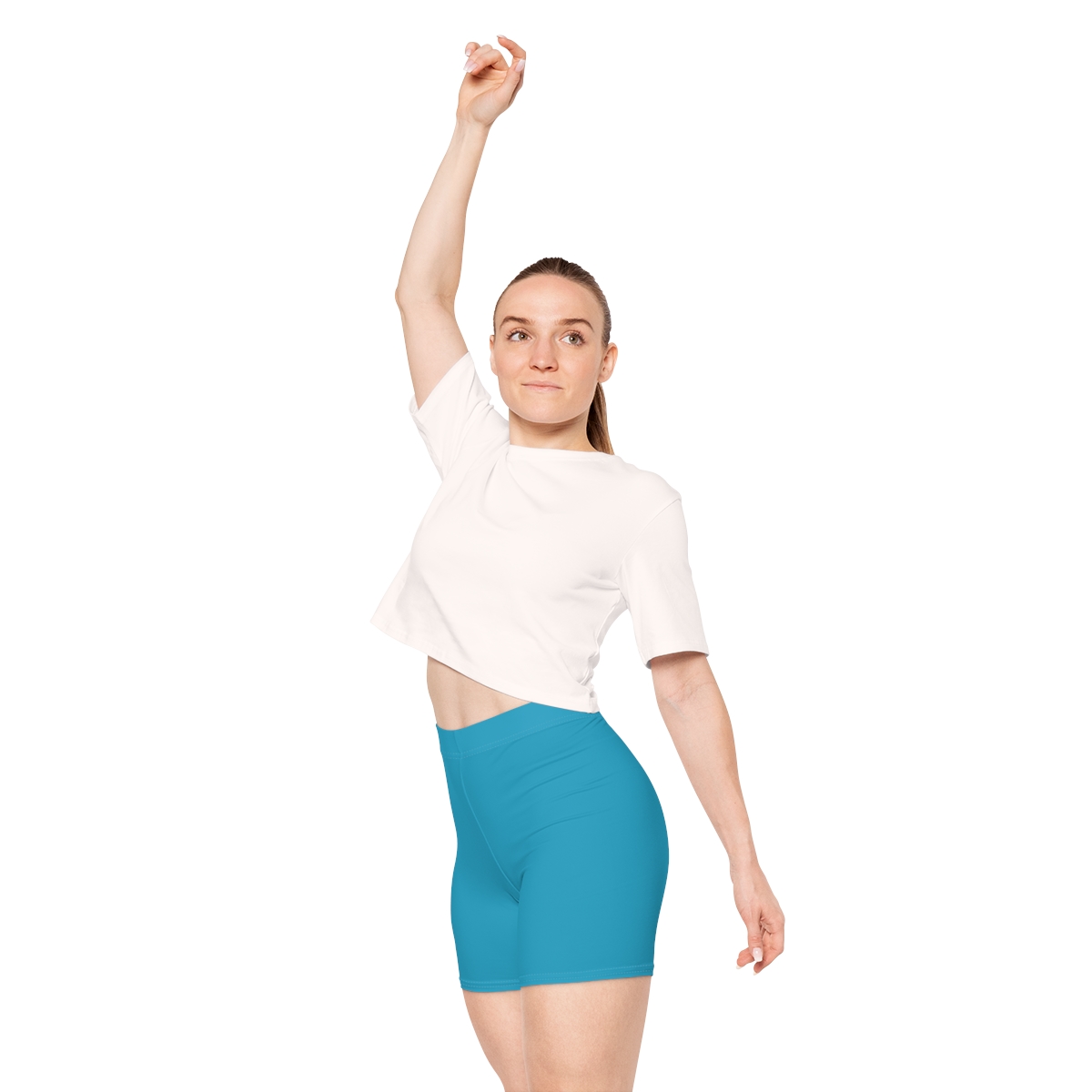 Rippn Surf Women's Wave Ocean Blue Athletic Shorts - Image 7