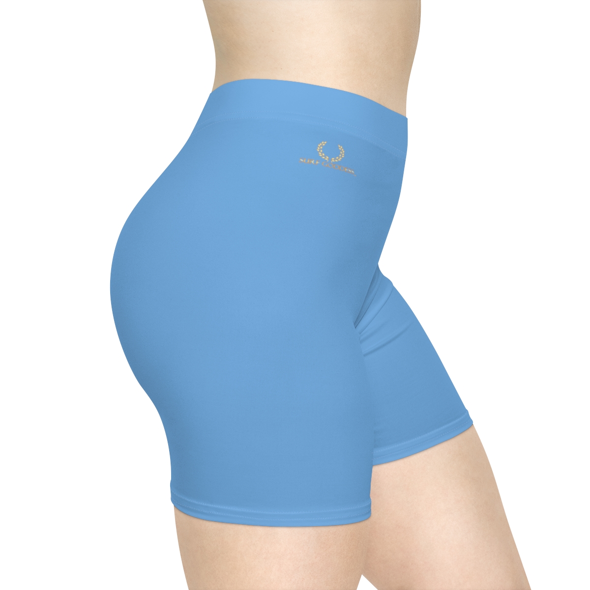 Surf Goddess Women's Light Blue Athletic Shorts - Image 5