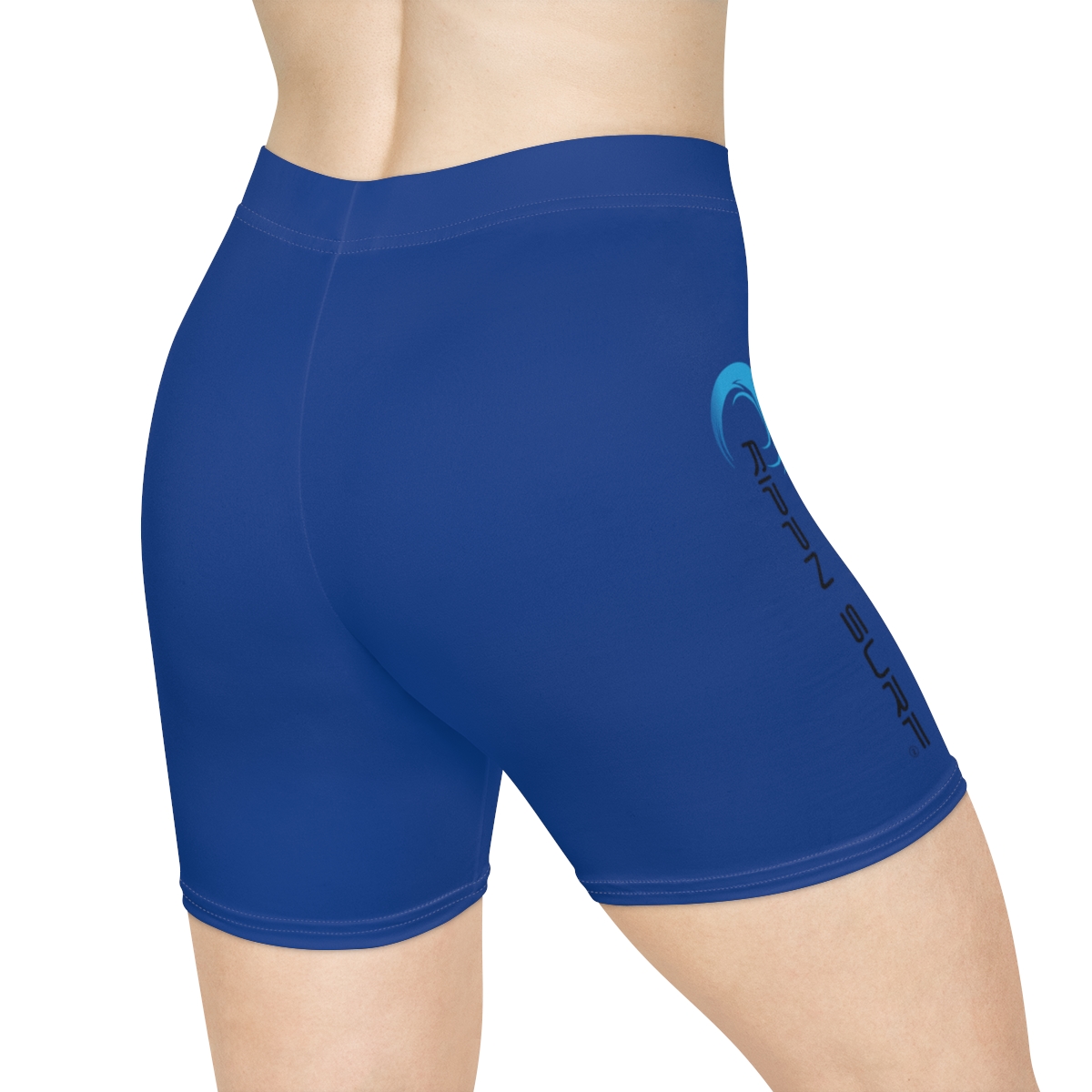 Rippn Surf Women's Dark Blue Vert Wave Athletic Shorts - Image 4