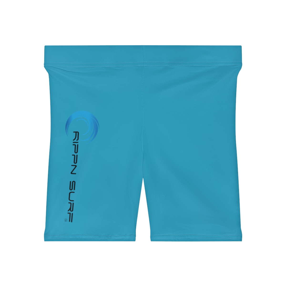 Rippn Surf Women's Ocean Blue Vert Wave Athletic Shorts - Image 2