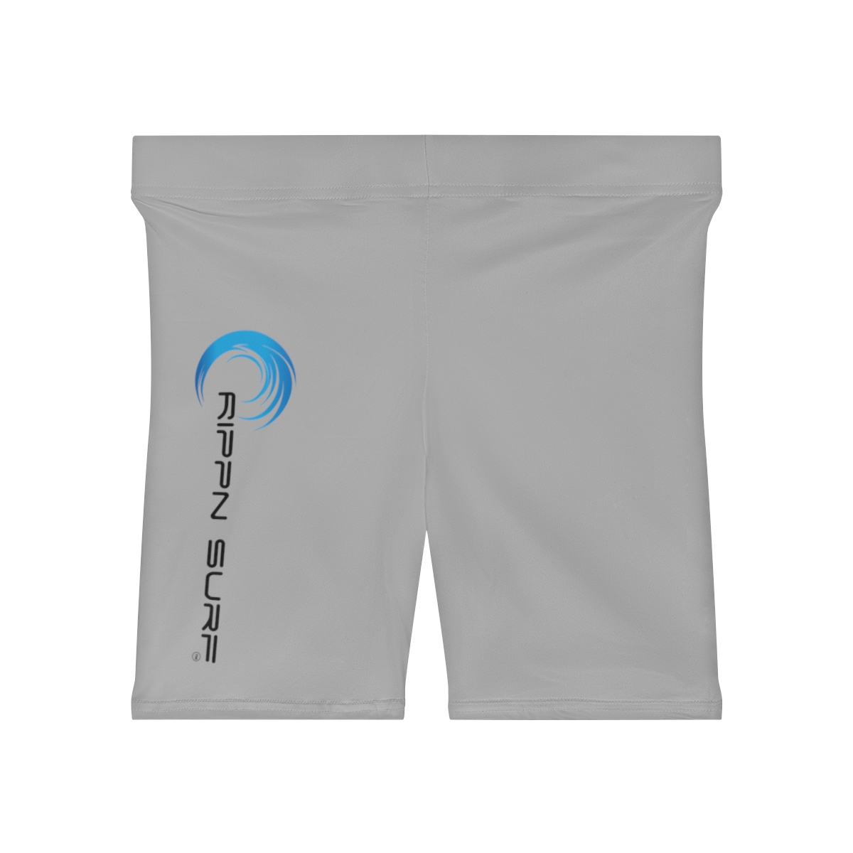 Rippn Surf Women's Light Grey Vert Wave Athletic Shorts - Image 2