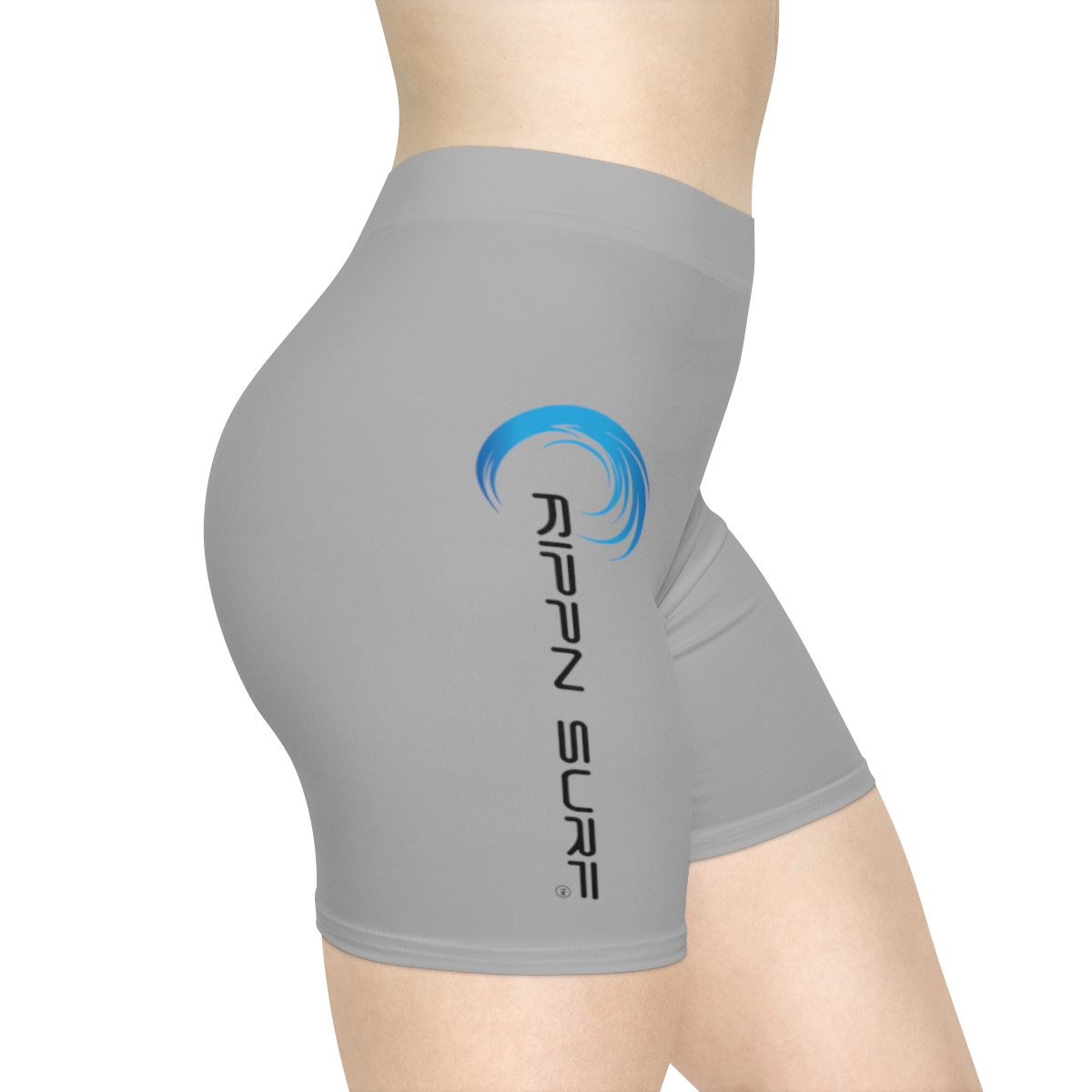 Rippn Surf Women's Light Grey Vert Wave Athletic Shorts - Image 5