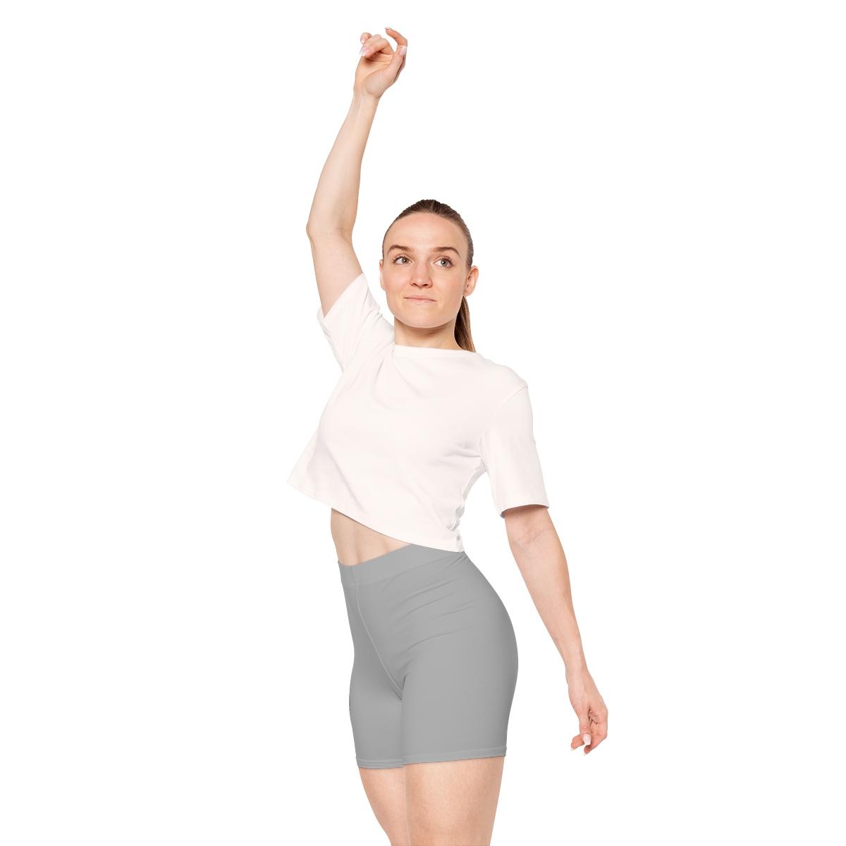 Rippn Surf Women's Light Grey Vert Wave Athletic Shorts - Image 7