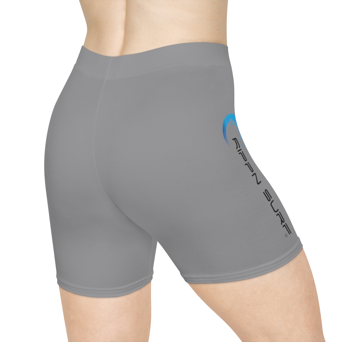 Rippn Surf Women's Grey Vert Wave Athletic Shorts - Image 4