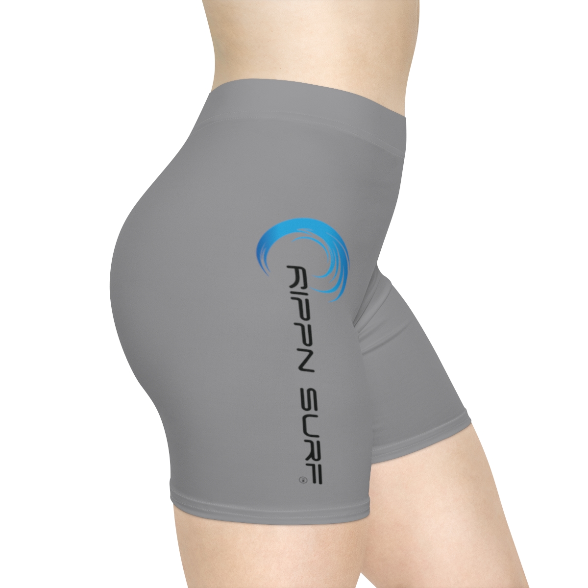 Rippn Surf Women's Grey Vert Wave Athletic Shorts - Image 5