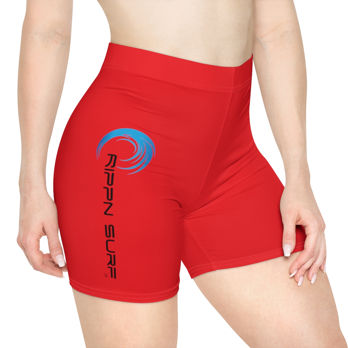 Rippn Surf Women's Red Vert Wave Athletic Shorts