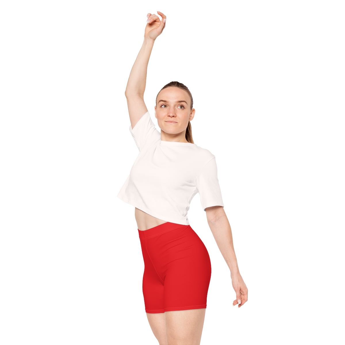 Rippn Surf Women's Red Vert Wave Athletic Shorts - Image 7