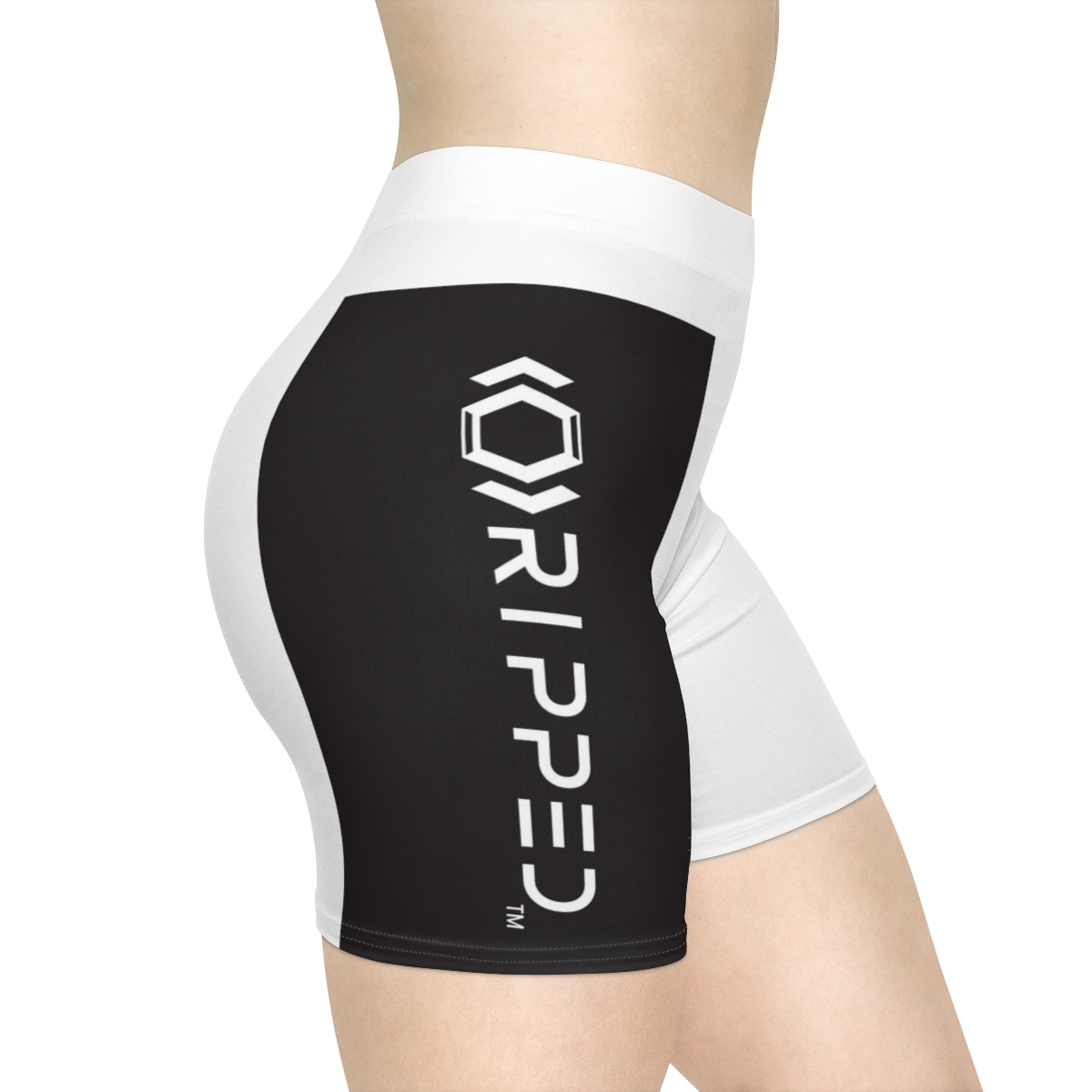 Ripped Women's Black/White Vert Athletic Shorts