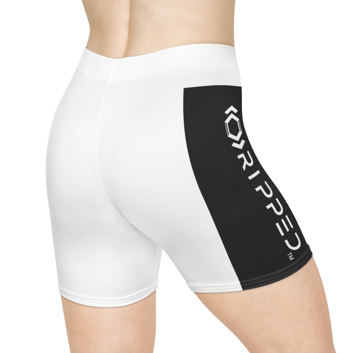 Ripped Women's Black/White Vert Athletic Shorts - Image 5